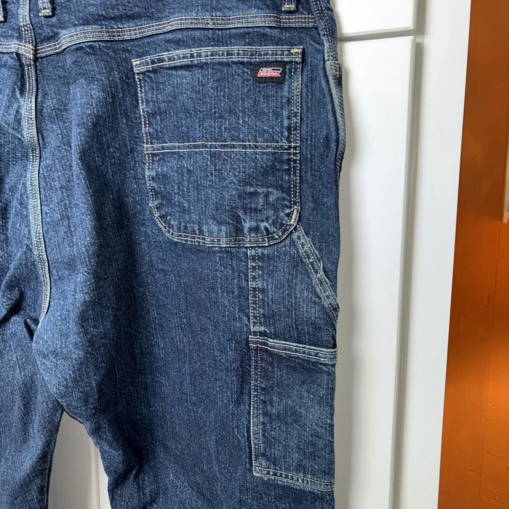 DICKIES UTILITY JEAN MENS 44X32 Carpenter denim y2k blue